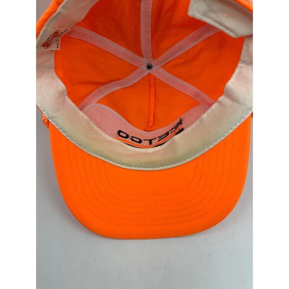 VTG Petco Fishing And Rental Tools Adult Neon Orange Trucker Hat Cap Rope - Picture 8 of 9